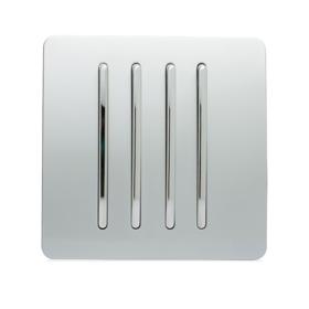 Platinum Silver Wiring Accessories Trendi Decorative Screwless